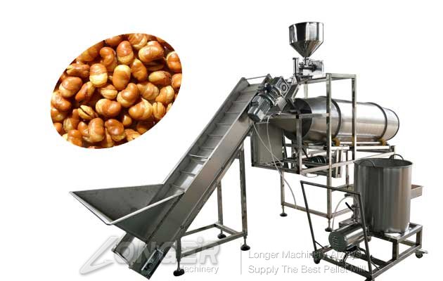 automatic snack food seasoning machine with guning machine