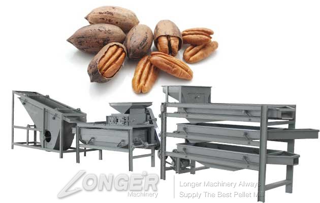 commercial pecan cracking and shelling machine