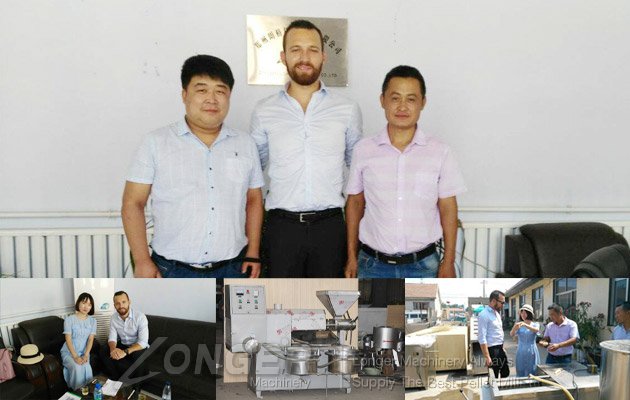 denmark customer visit factory for rapeseeds oil press machine 