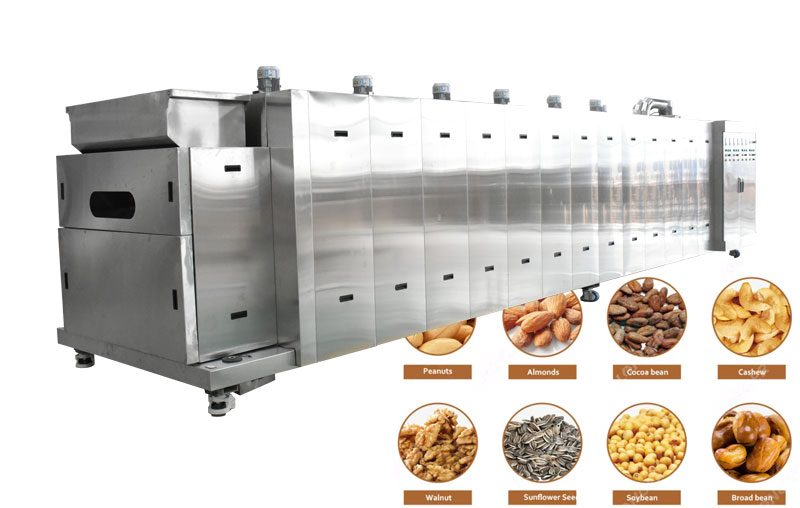 nut roasting and cooling machine