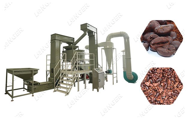 Automatic Cocoa Bean Separating Machine Cocoa Bean Crusher Machine