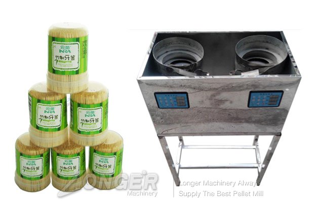 toothpick packing machine into plastic box