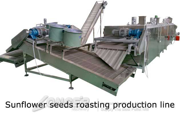 Continuous Sunflower Seeds Roas ting Processing Machine Line