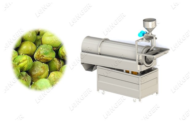 automatic snack food seasoning machine with guning machine