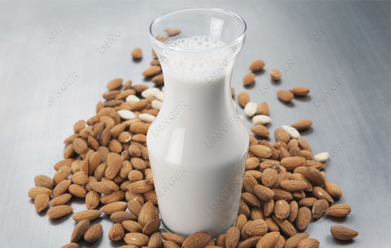 making almond milk